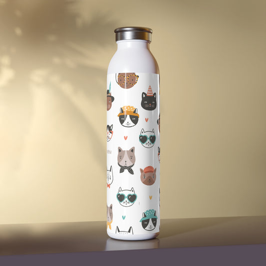 Casual Cats | Slim Water Bottle