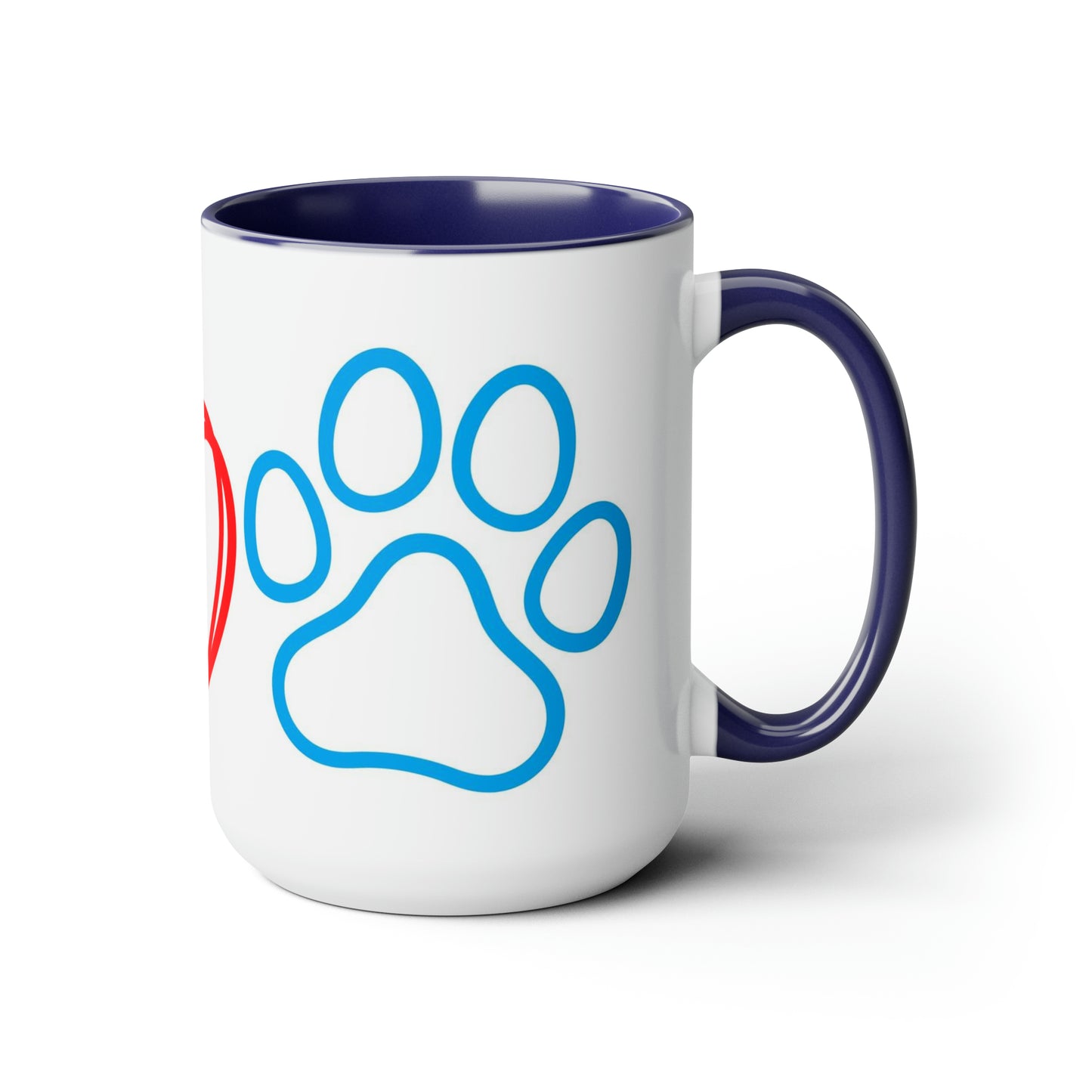 Peace, Love, Paws | Two-Tone Coffee Mugs, 15oz