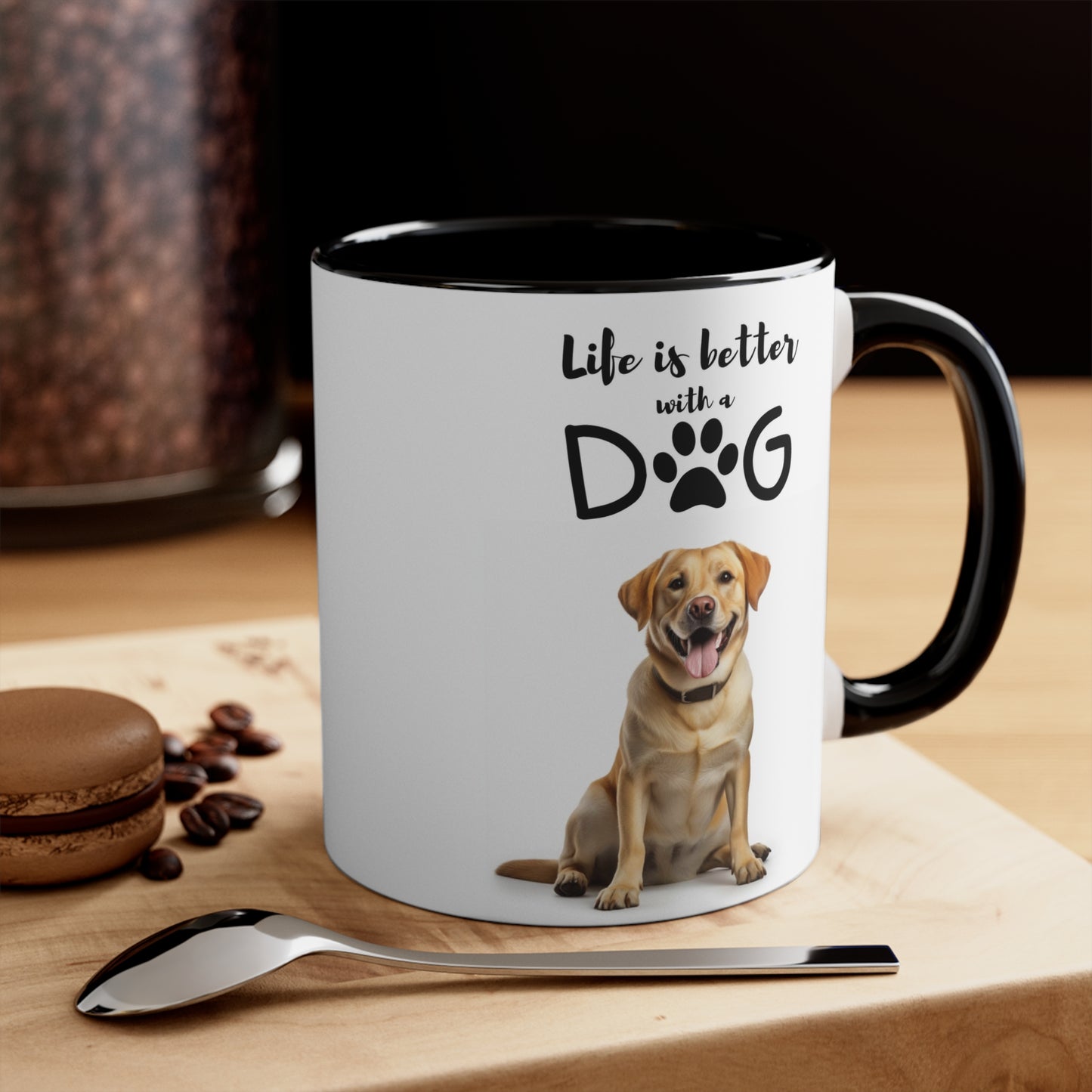 Life is Better w/a Dog | Accent Coffee Mug, 11oz