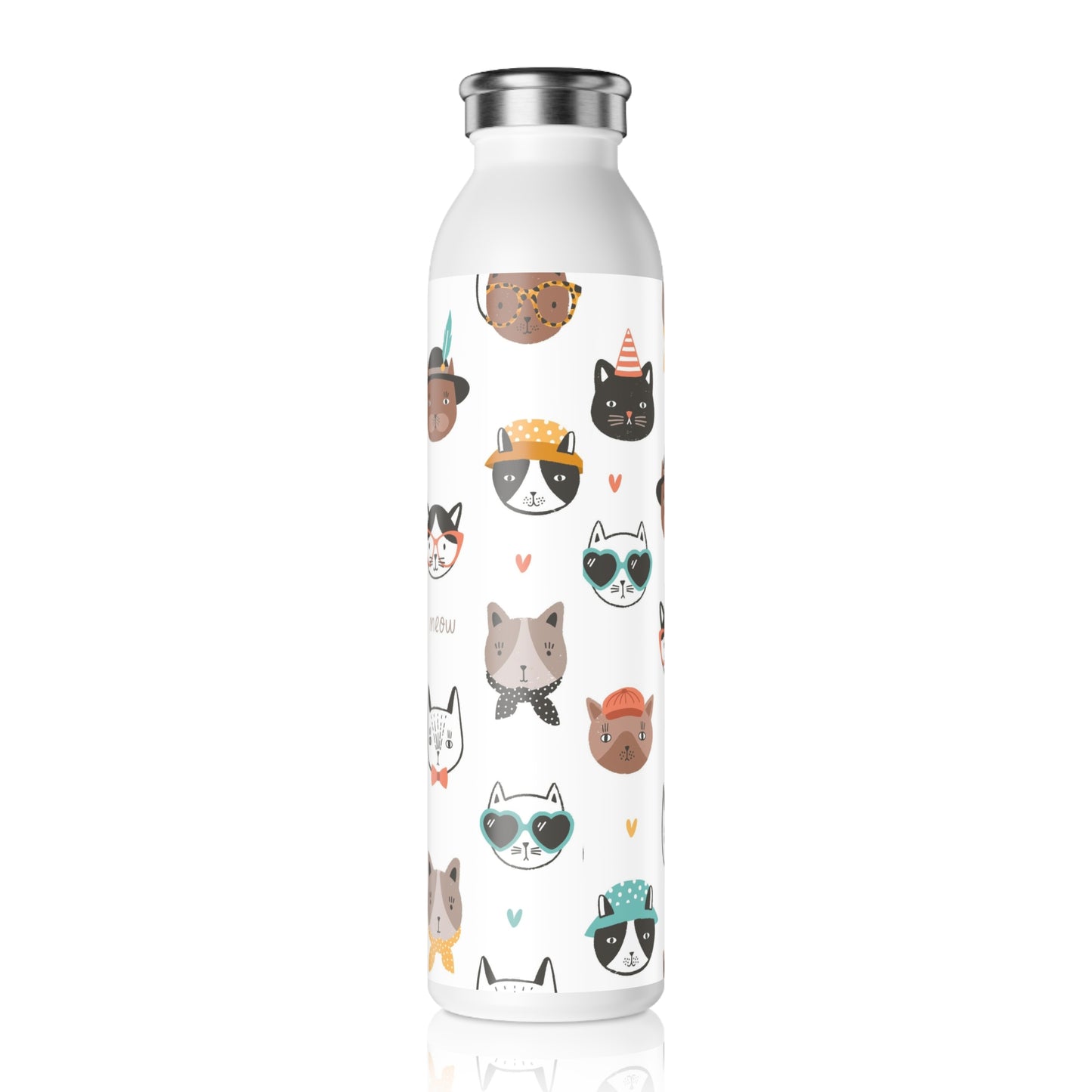 Casual Cats | Slim Water Bottle