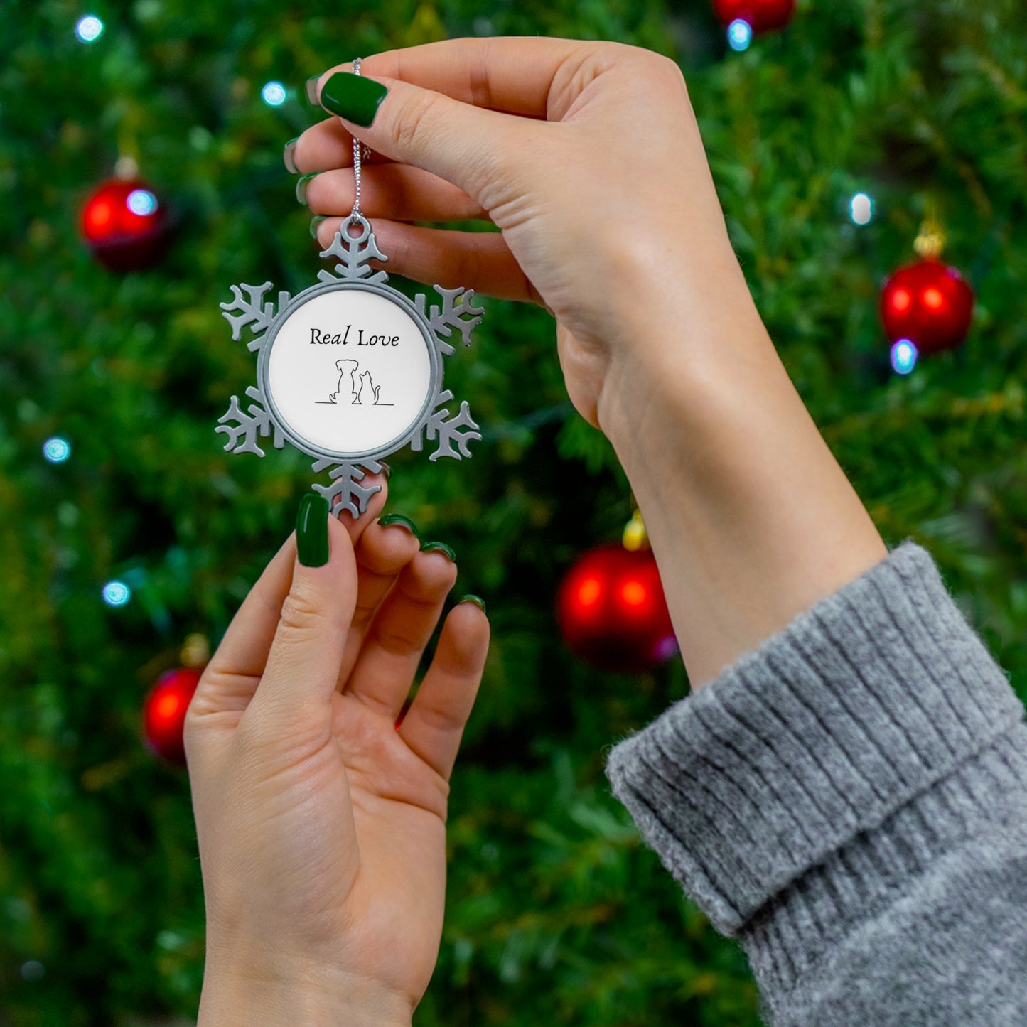 Real Love | Pewter Snowflake Ornament