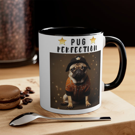 Pug Perfection | Accent Coffee Mug, 11oz