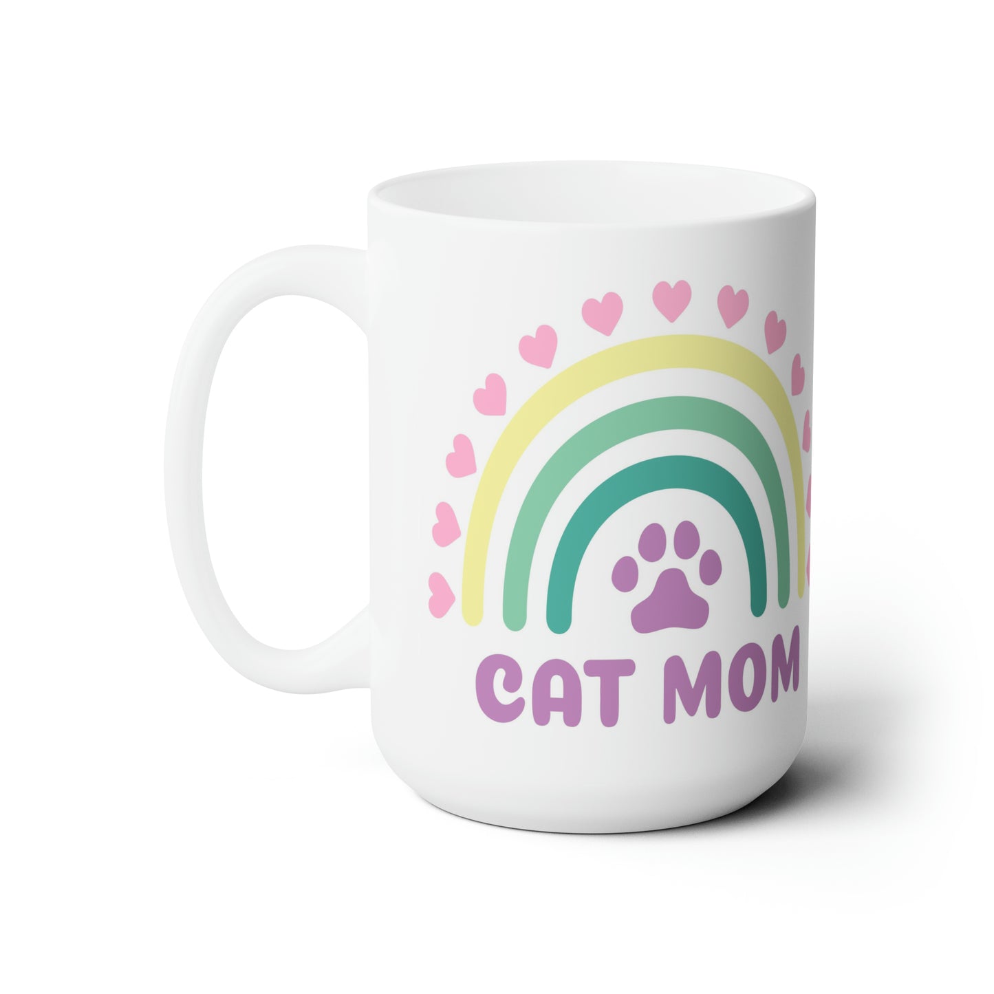 Pastel Cat Mom | Ceramic Mug 15oz