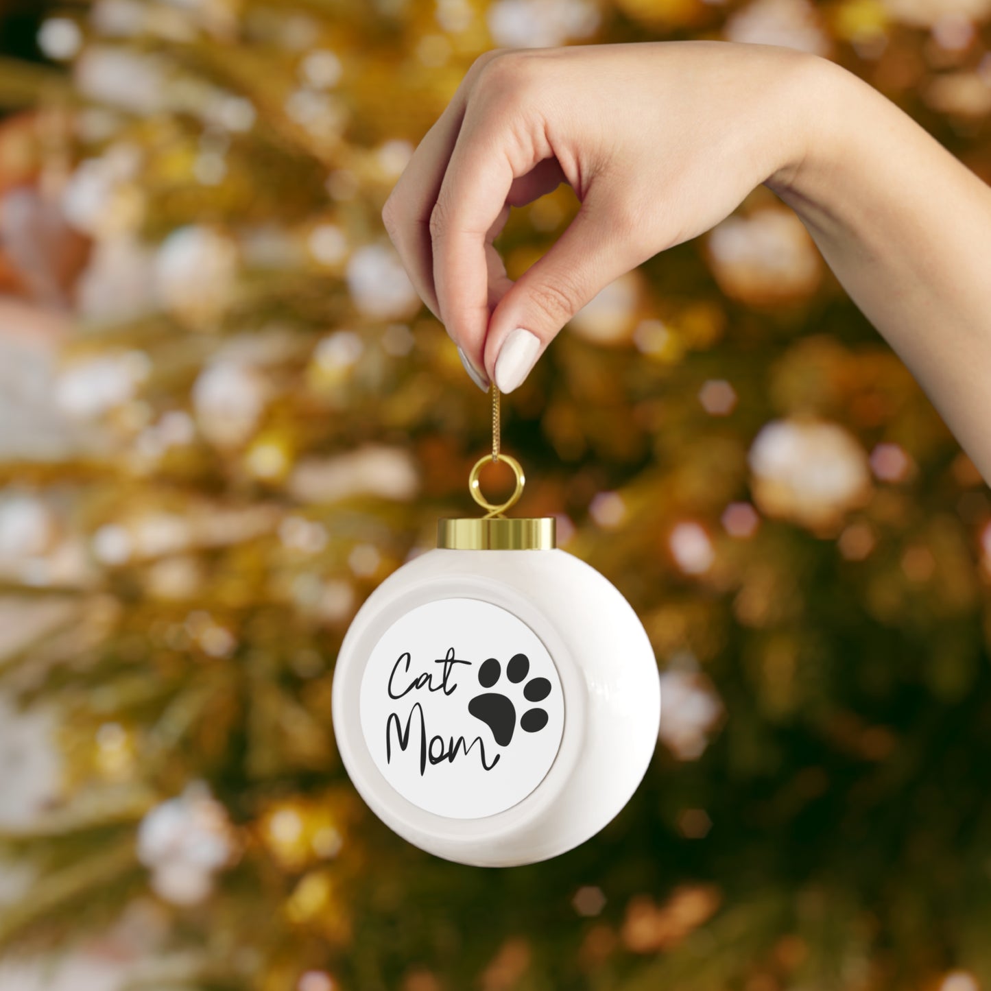 Cat Mom | Christmas Ball Ornament