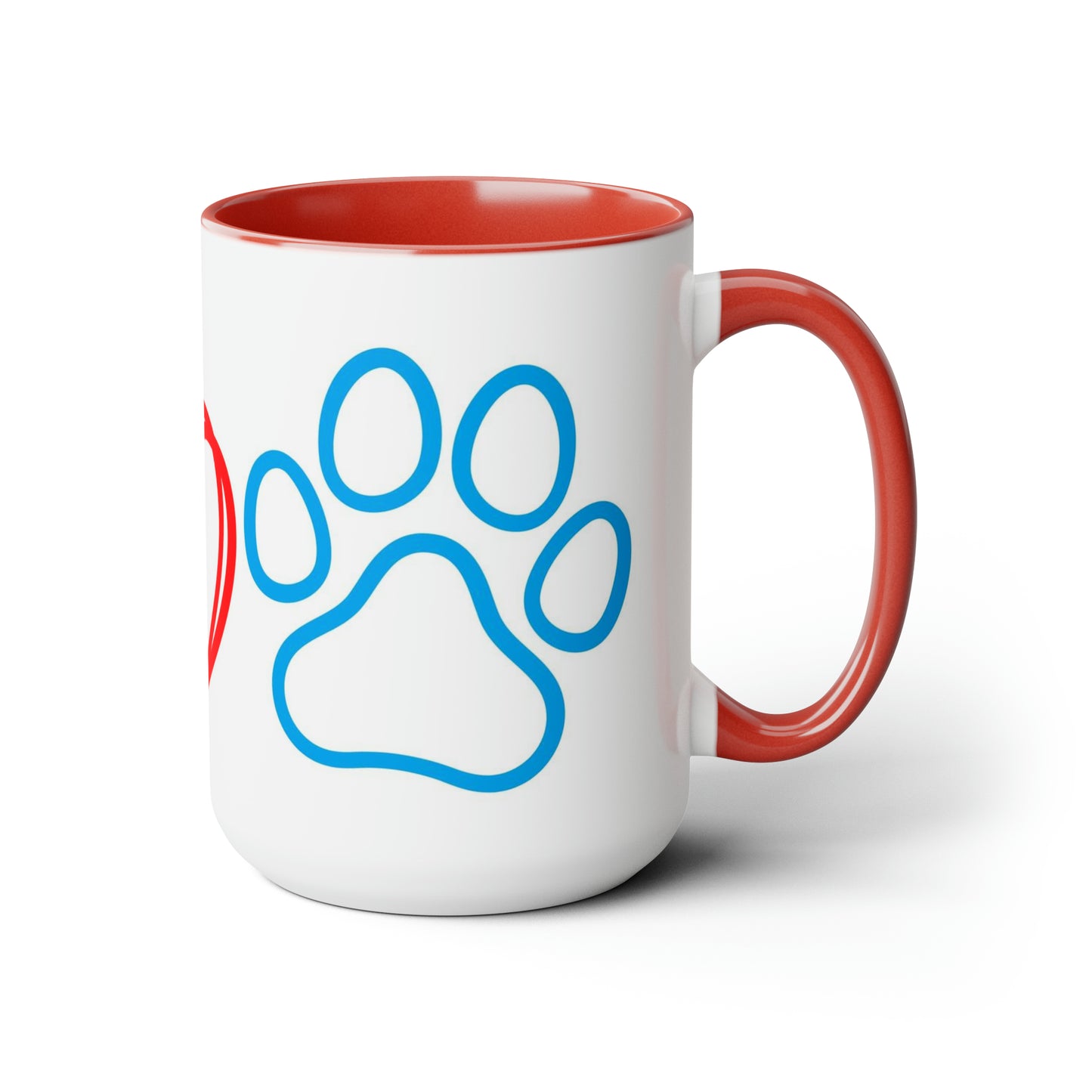 Peace, Love, Paws | Two-Tone Coffee Mugs, 15oz