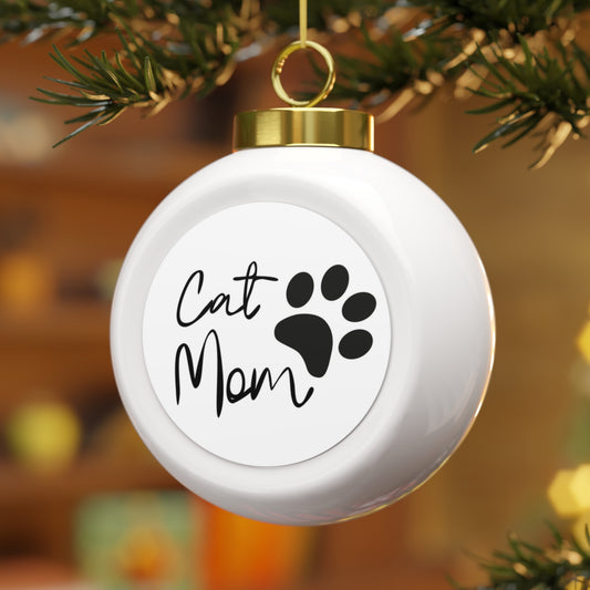 Cat Mom | Christmas Ball Ornament