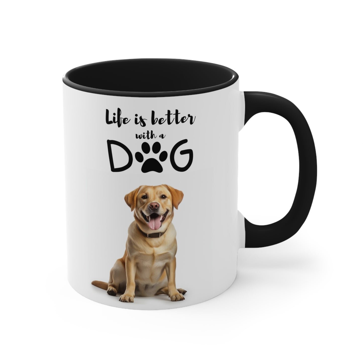 Life is Better w/a Dog | Accent Coffee Mug, 11oz