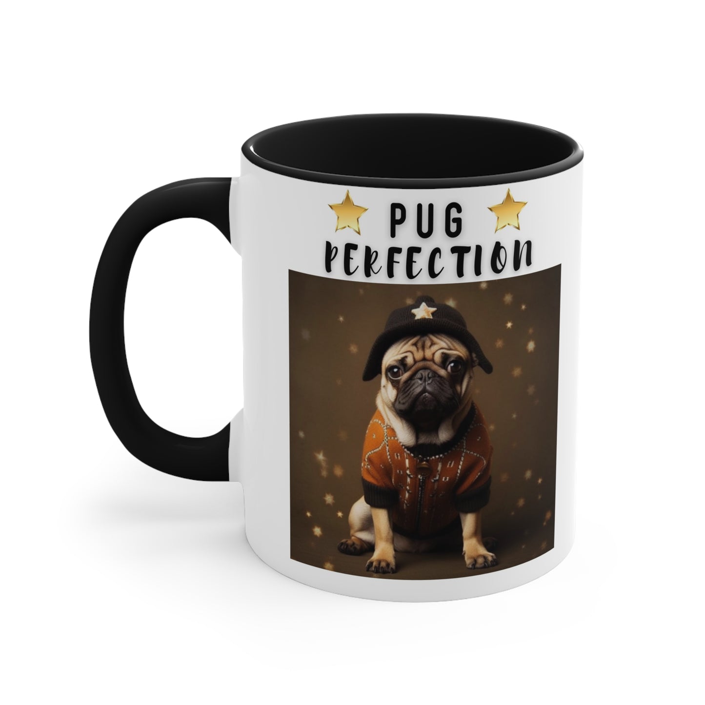 Pug Perfection | Accent Coffee Mug, 11oz