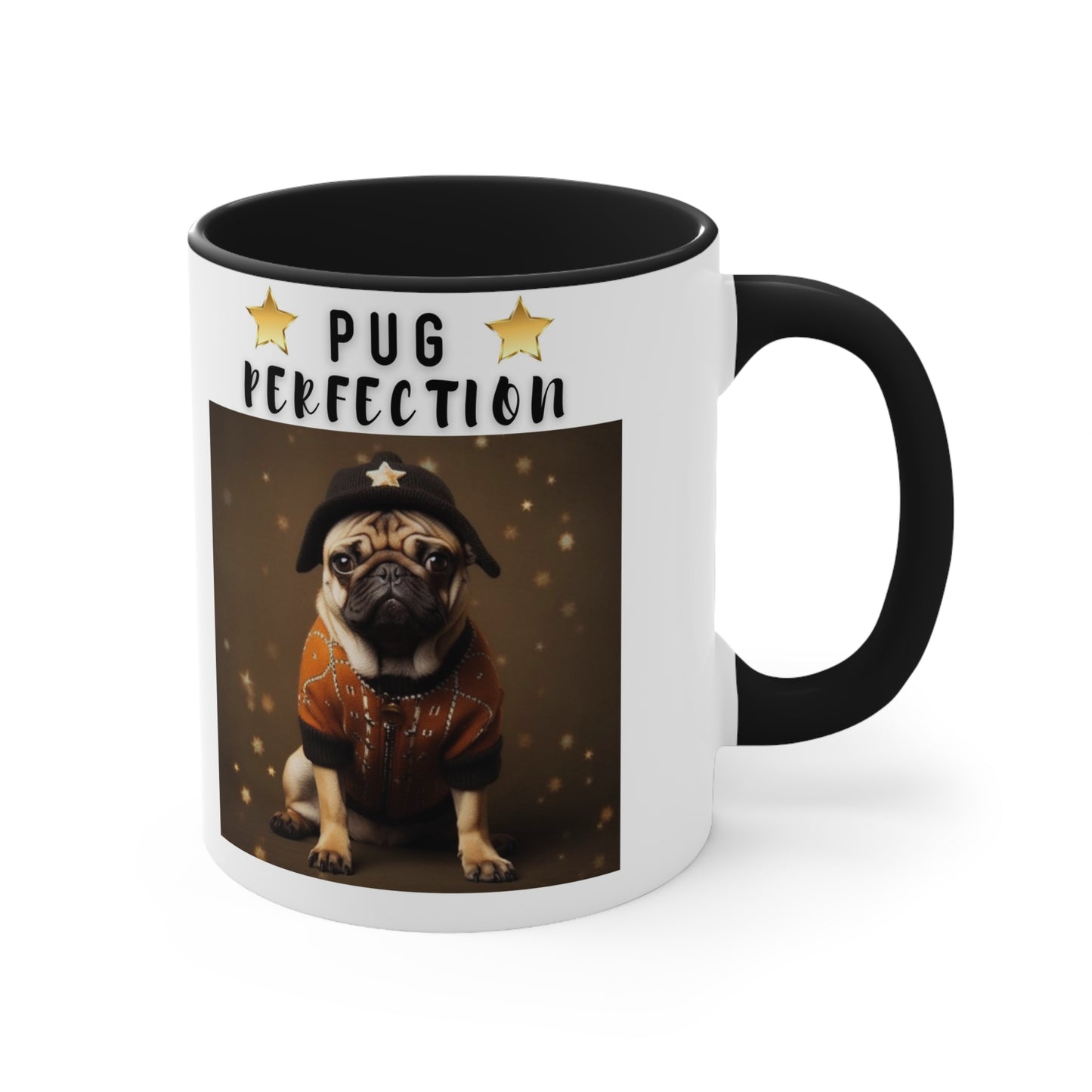 Pug Perfection | Accent Coffee Mug, 11oz