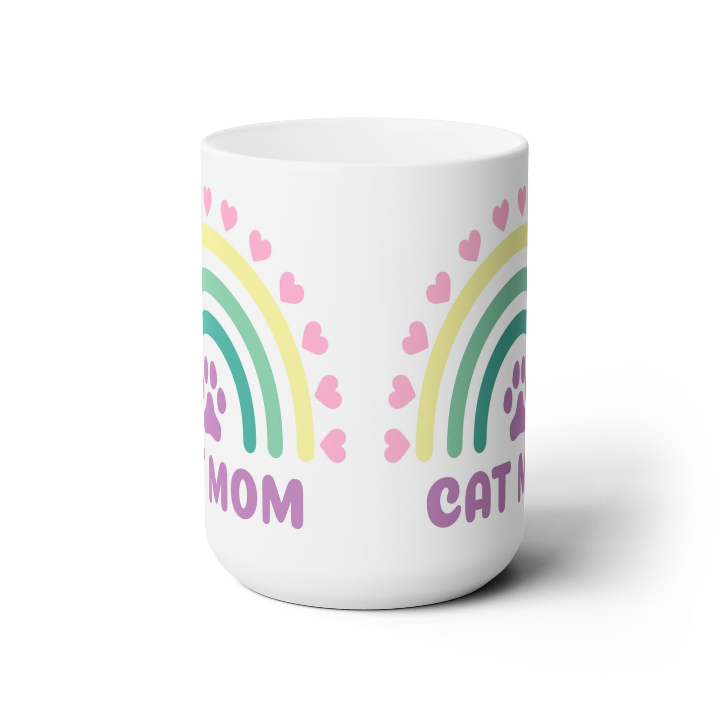 Pastel Cat Mom | Ceramic Mug 15oz