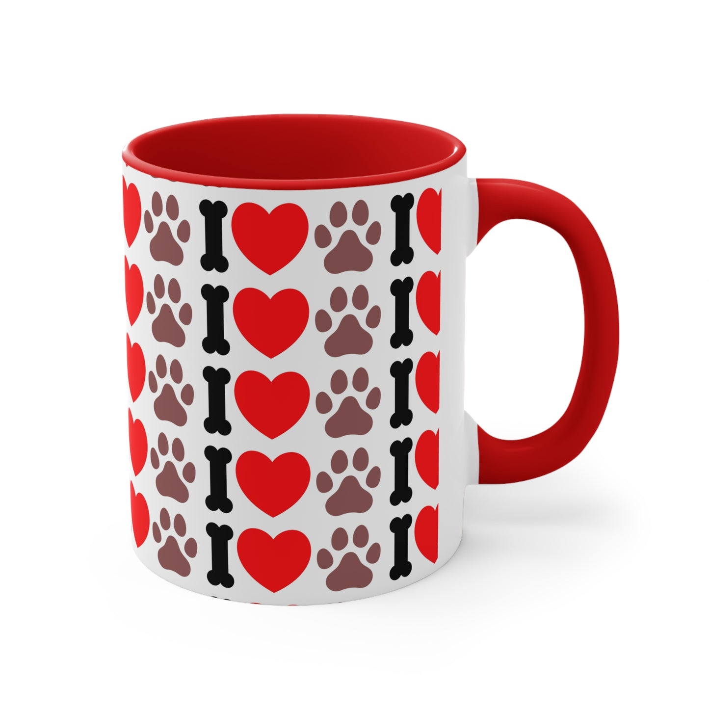 I Love Paws | Accent Coffee Mug, 11oz