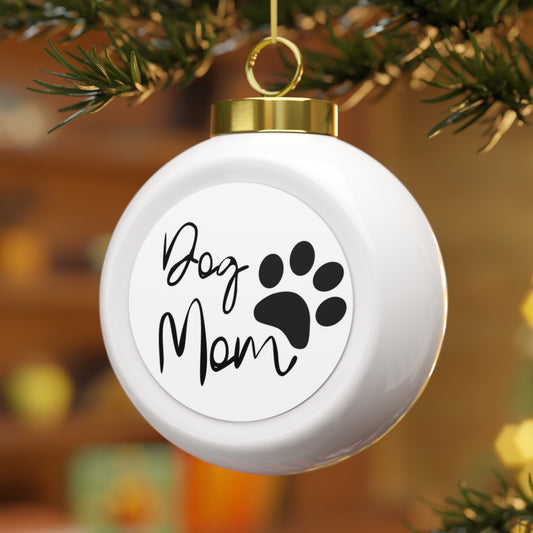 Dog Mom | Christmas Ball Ornament