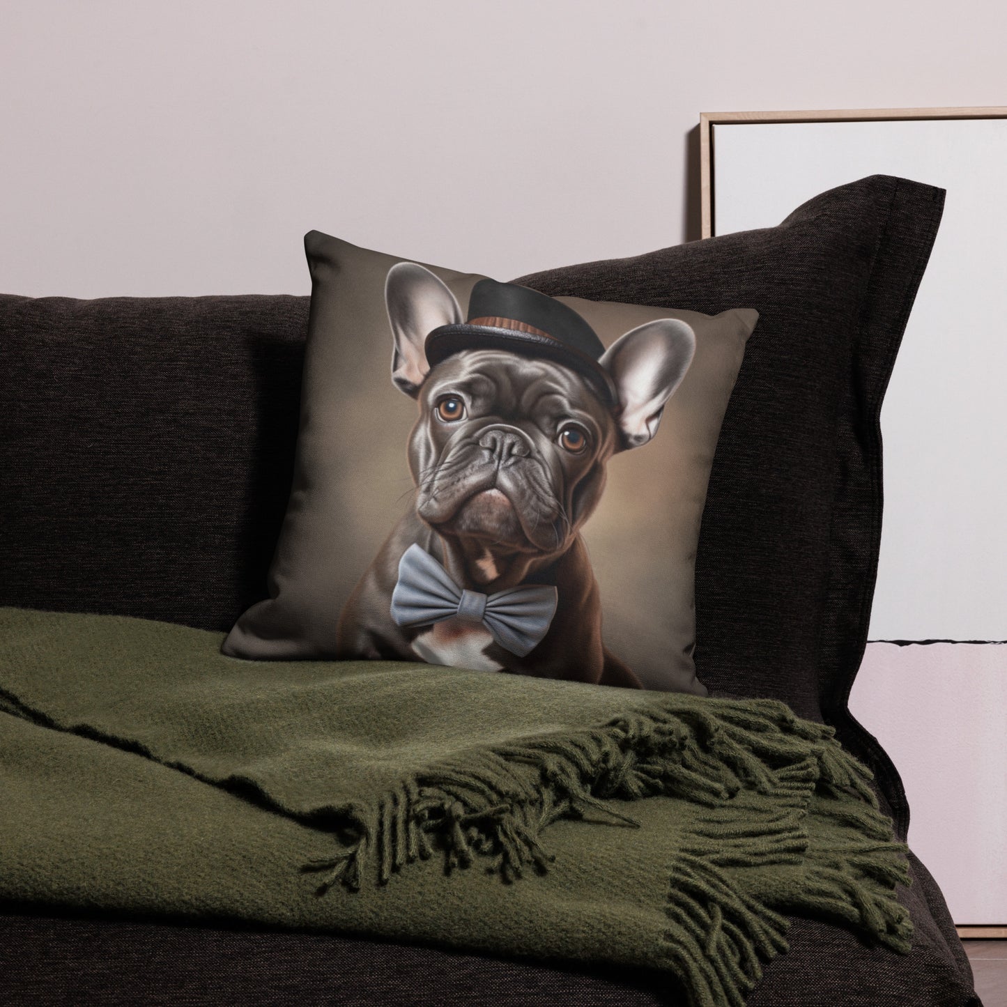 Mr. Frenchie | Premium Throw Pillow