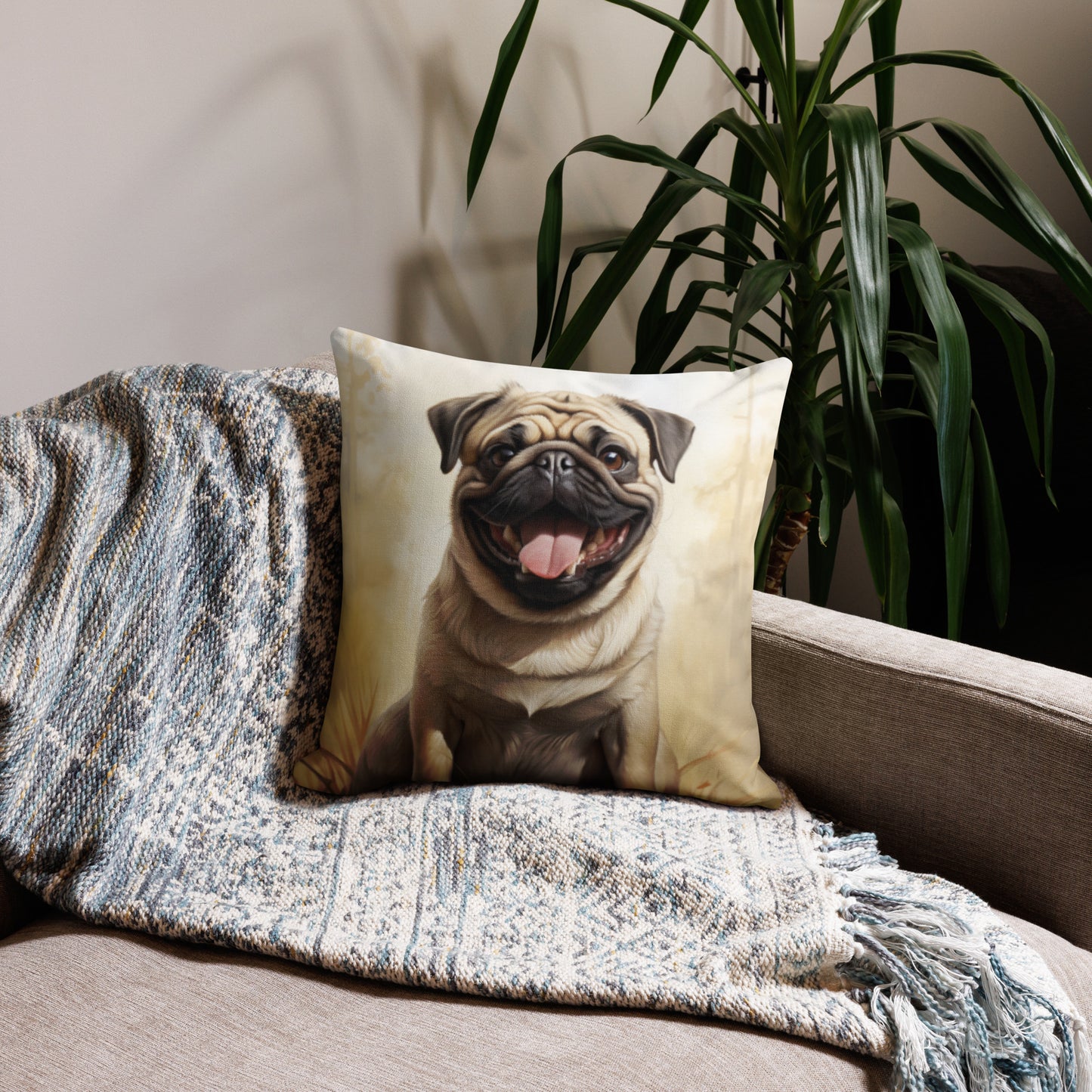 Pug Joy | Premium Throw Pillow