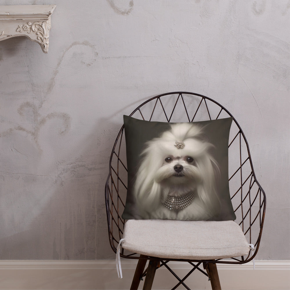 Queen Maltese | Premium Throw Pillow