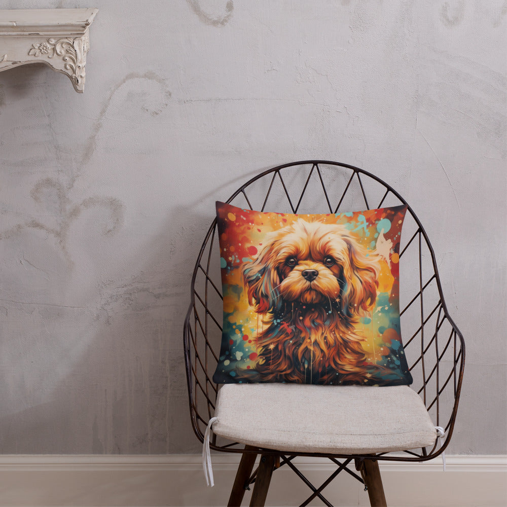 Bold Lhasa Apso | Premium Throw Pillow