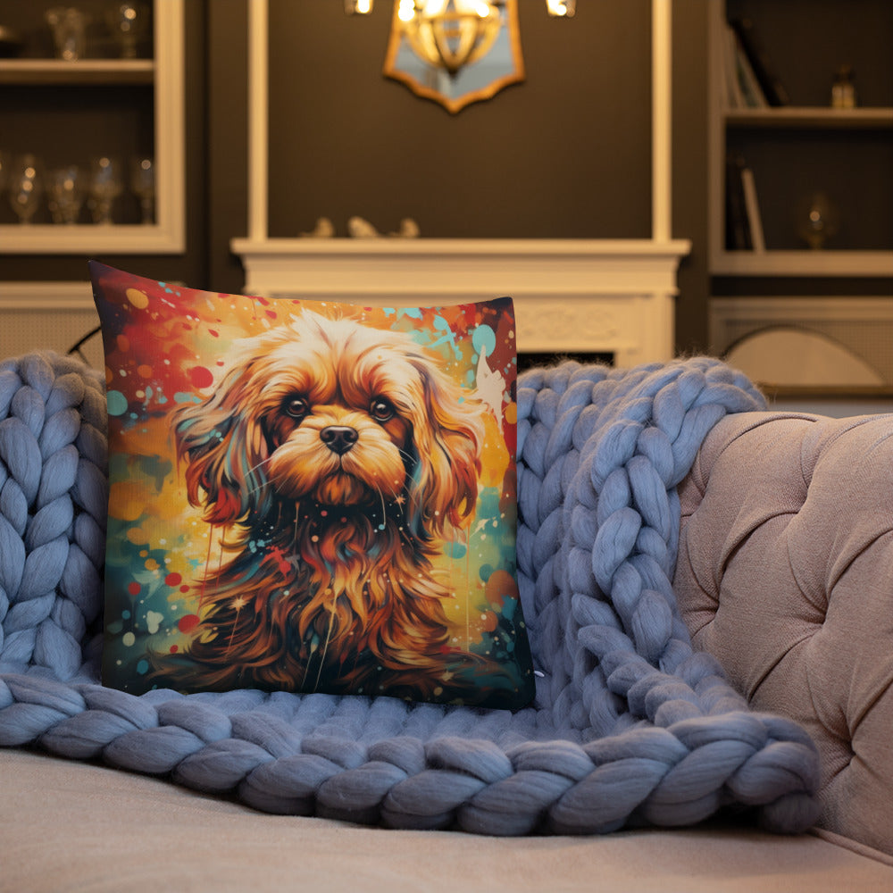 Bold Lhasa Apso | Premium Throw Pillow