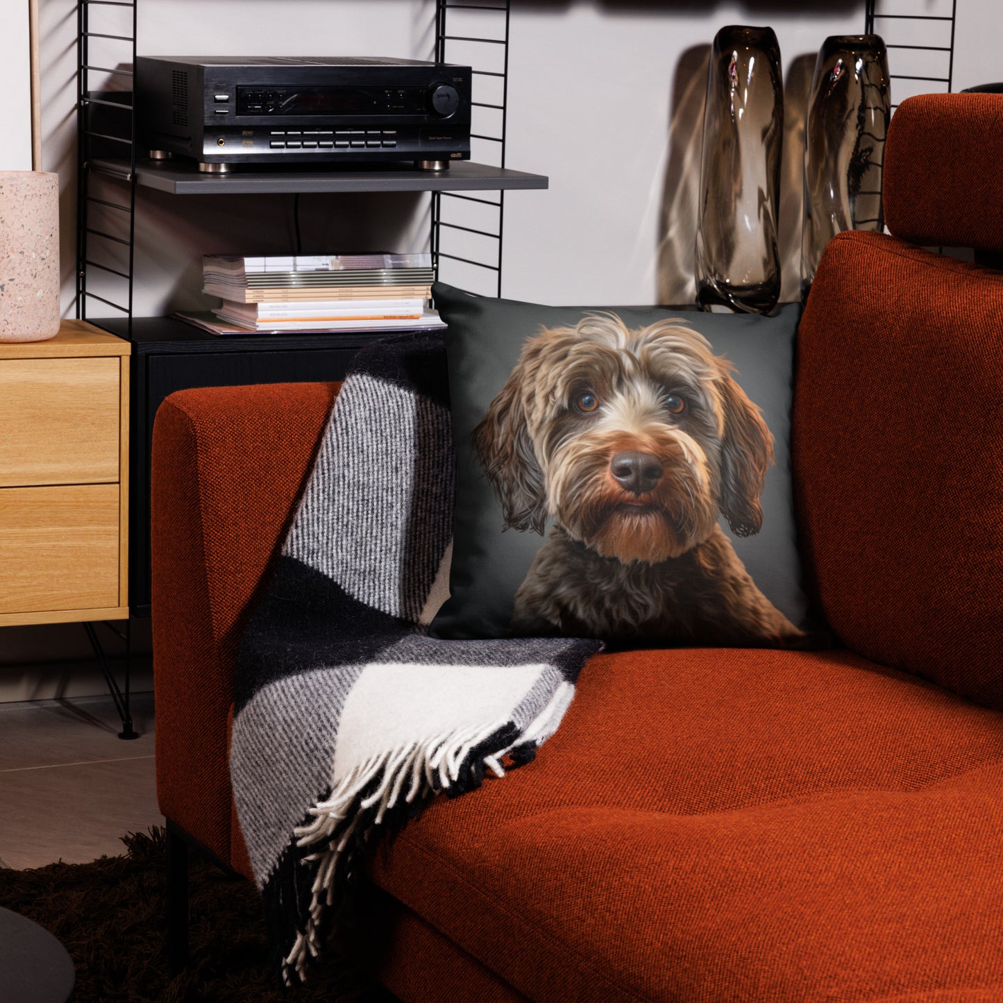 Brownie Doodle | Premium Throw Pillow