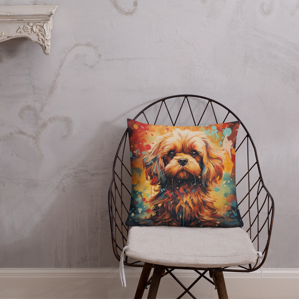 Bold Lhasa Apso | Premium Throw Pillow