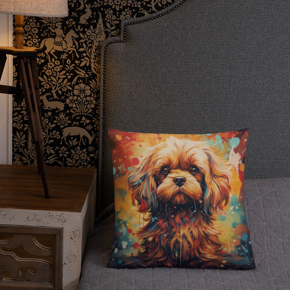 Bold Lhasa Apso | Premium Throw Pillow