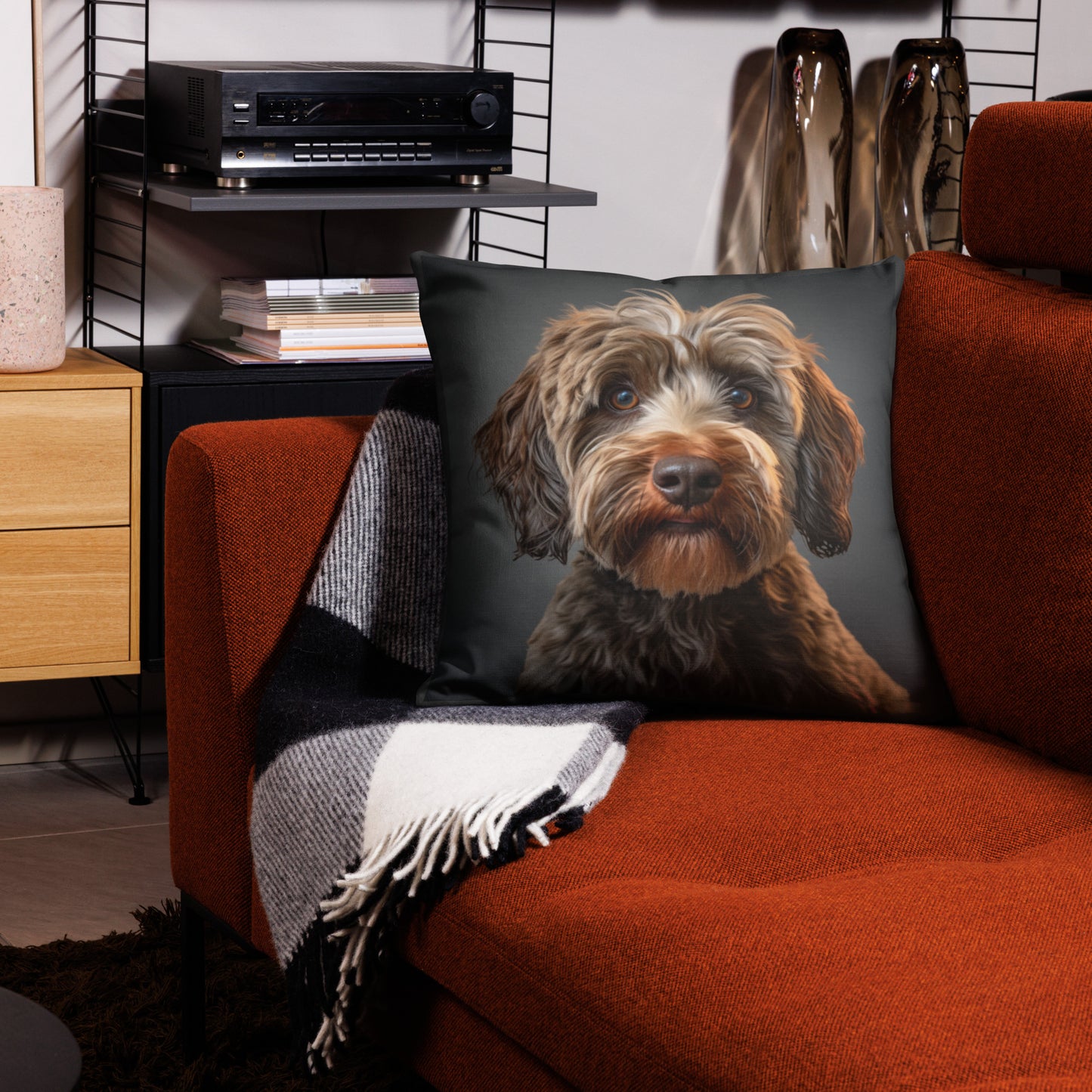 Brownie Doodle | Premium Throw Pillow