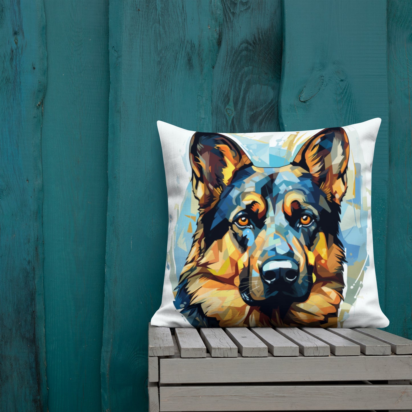 Watercolor German Shepherd | Premium Throw Pillow