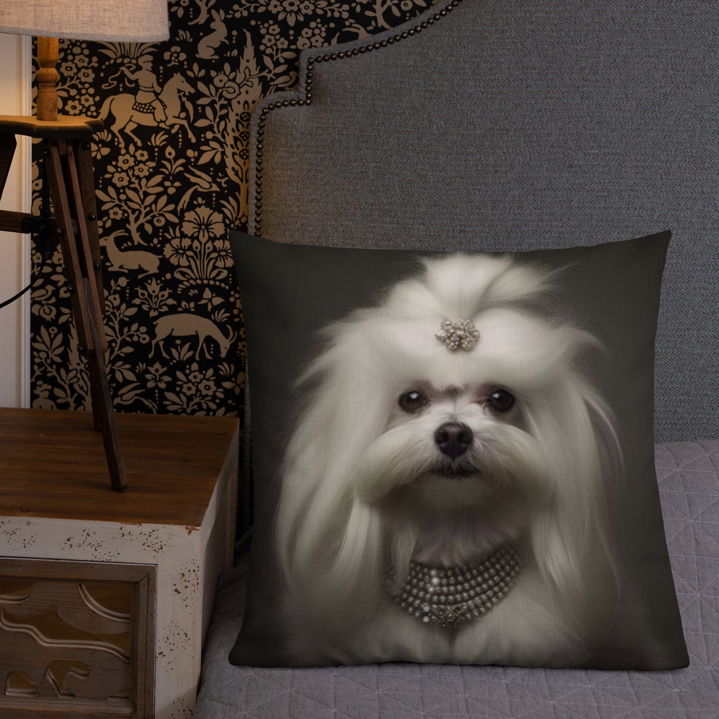 Queen Maltese | Premium Throw Pillow