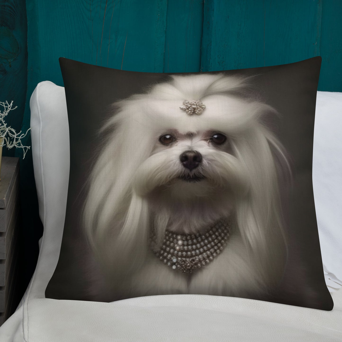 Queen Maltese | Premium Throw Pillow