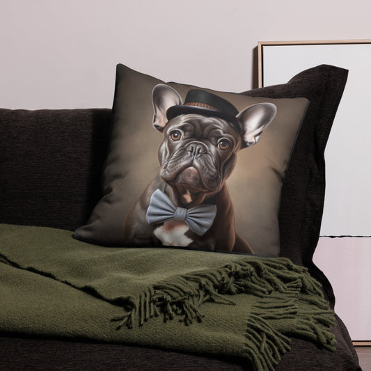 Mr. Frenchie | Premium Throw Pillow