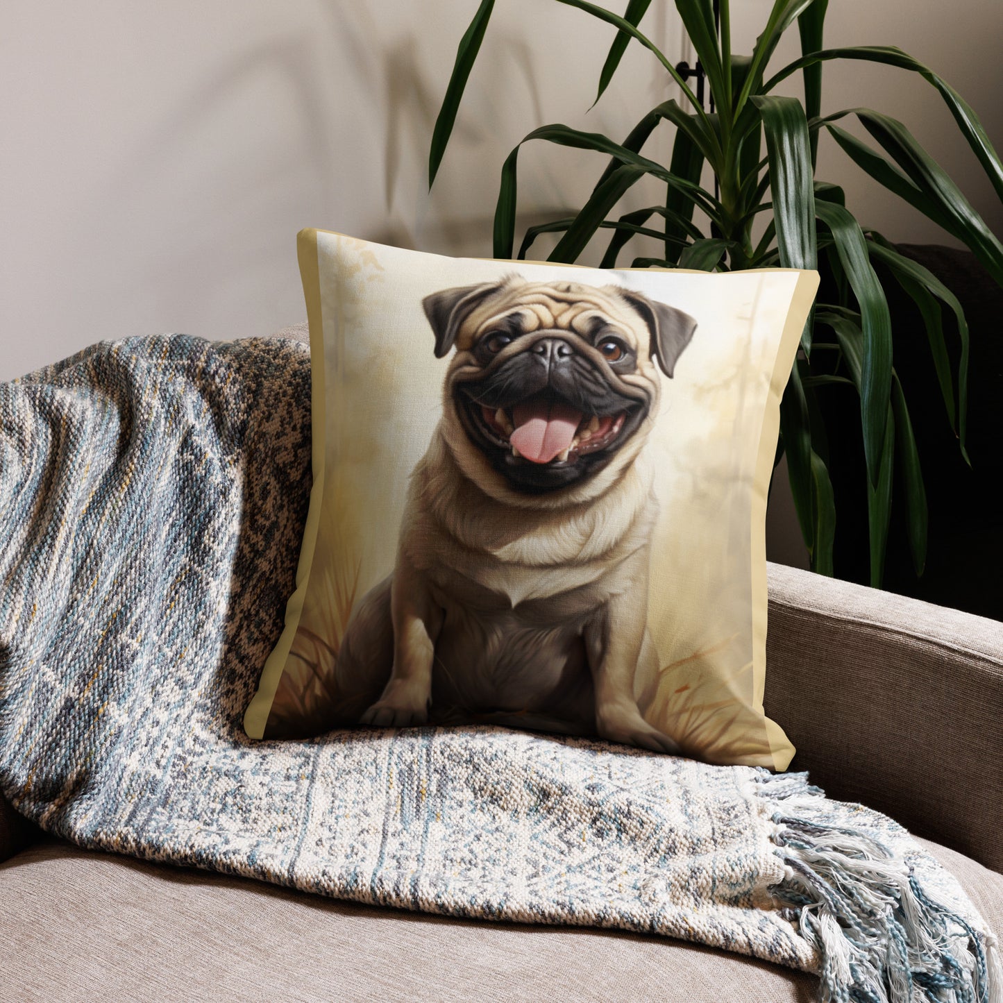 Pug Joy | Premium Throw Pillow