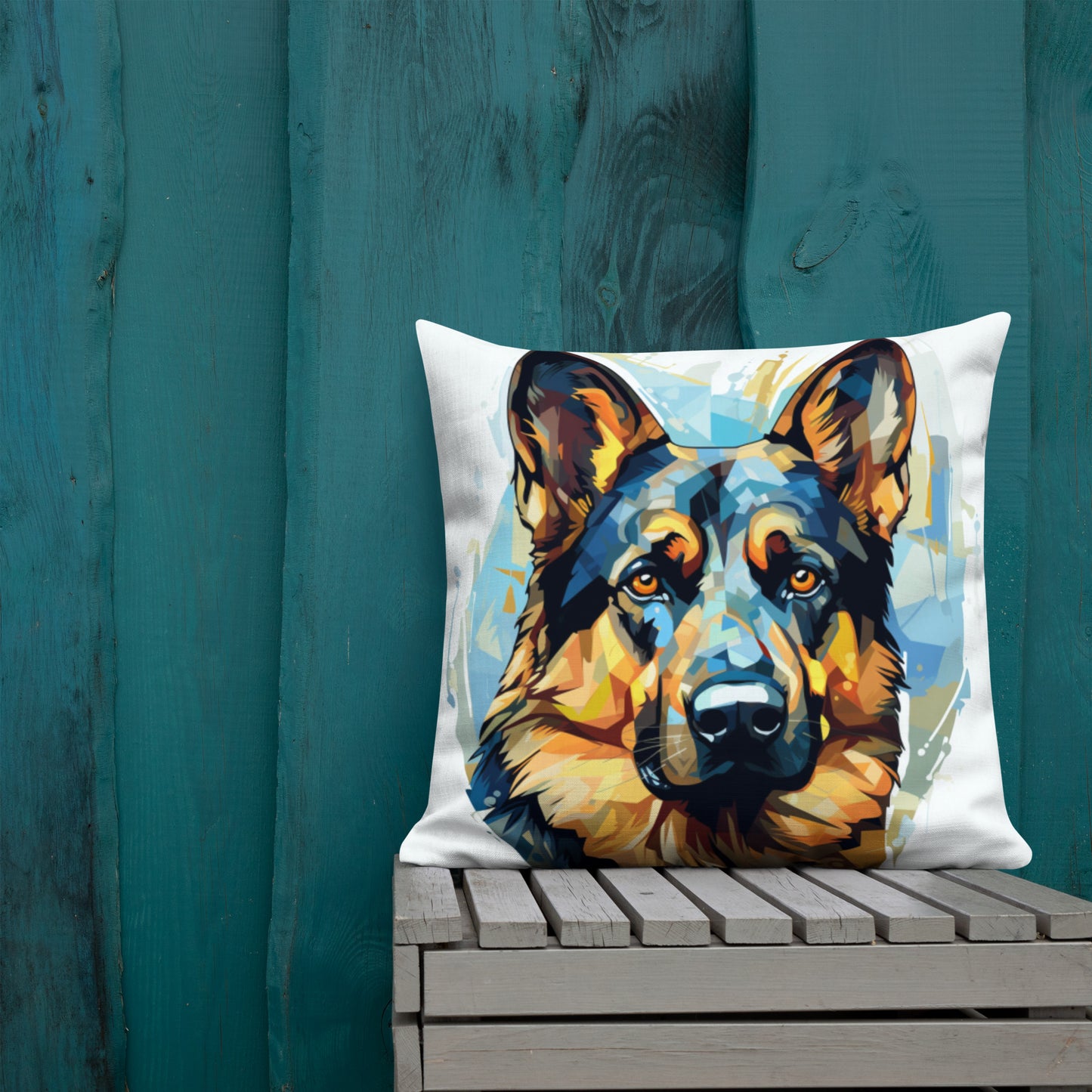 Watercolor German Shepherd | Premium Throw Pillow