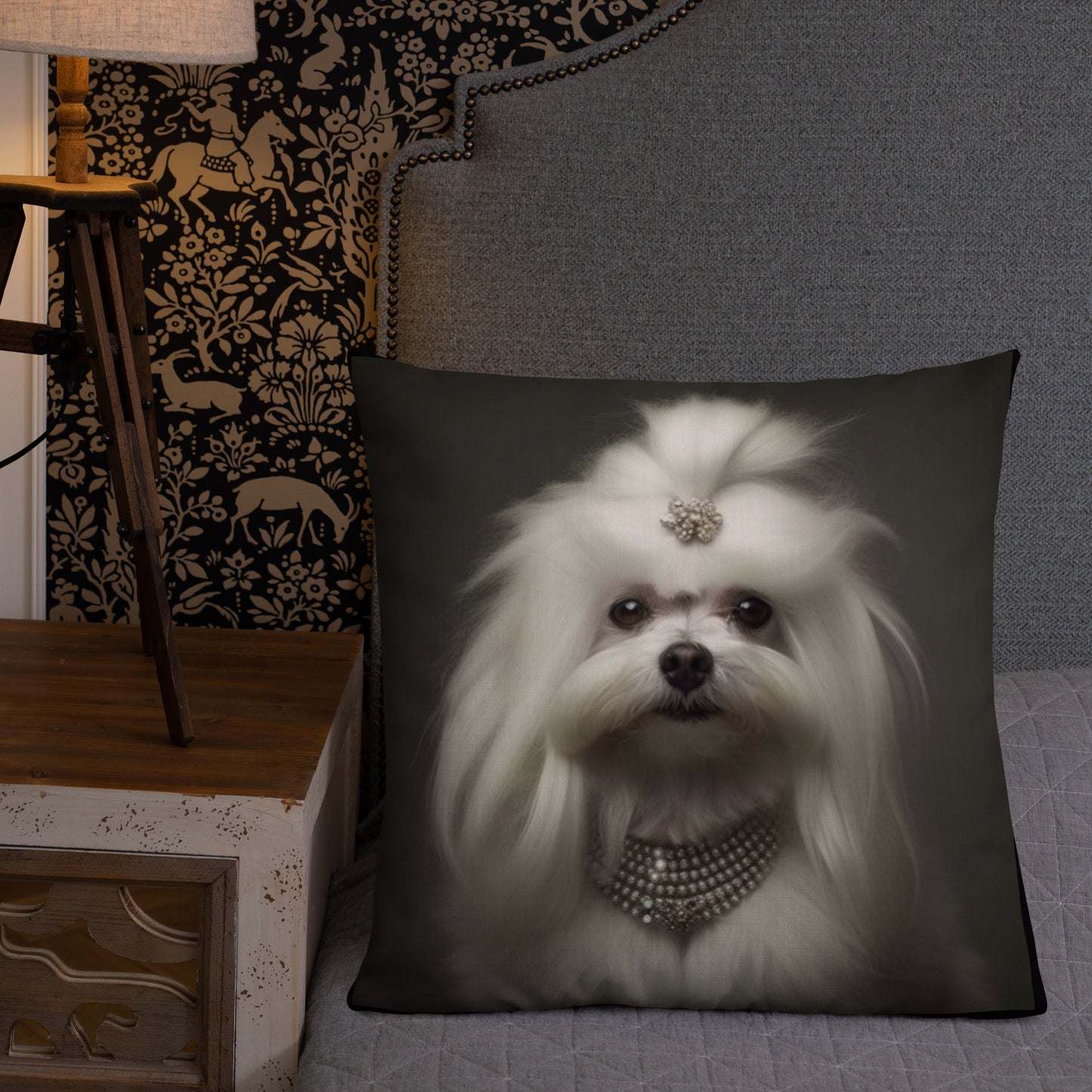 Queen Maltese | Premium Throw Pillow