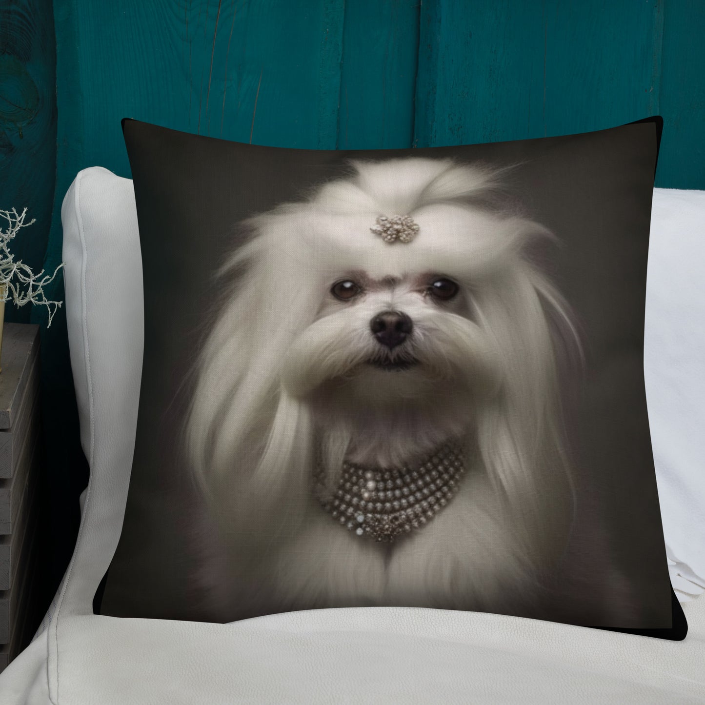 Queen Maltese | Premium Throw Pillow