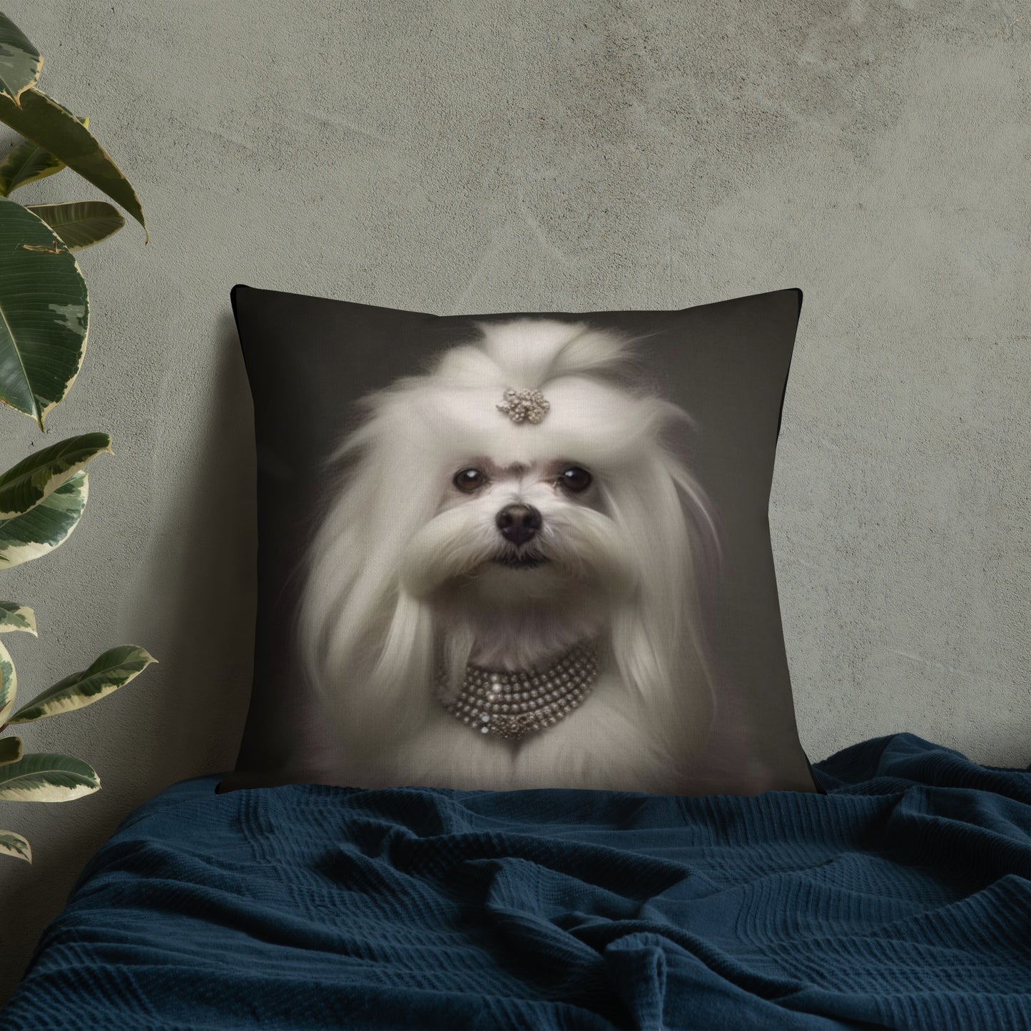 Queen Maltese | Premium Throw Pillow