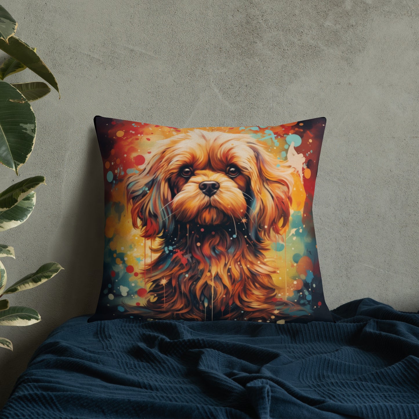 Bold Lhasa Apso | Premium Throw Pillow