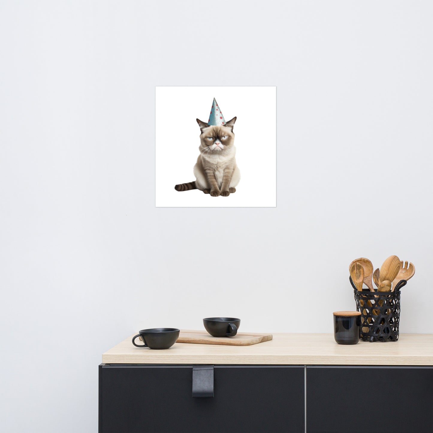 Angry Birthday Cat | Poster