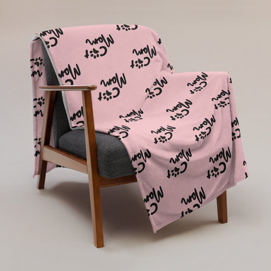 Pink Cat Mom | Throw Blanket