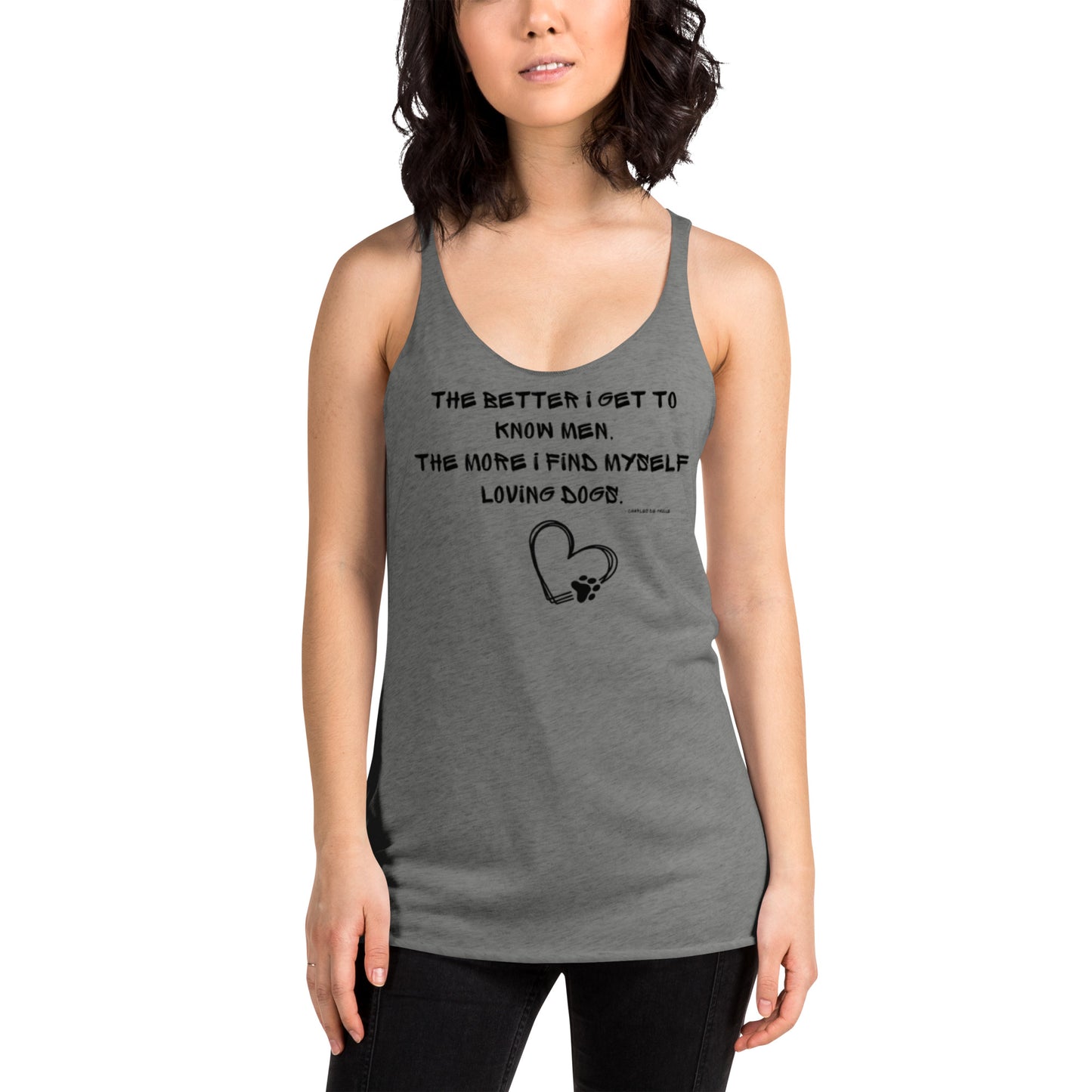 Men.No.Dogs.Yes. | Women's Racerback Tank