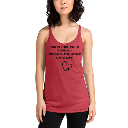 Men.No.Dogs.Yes. | Women's Racerback Tank